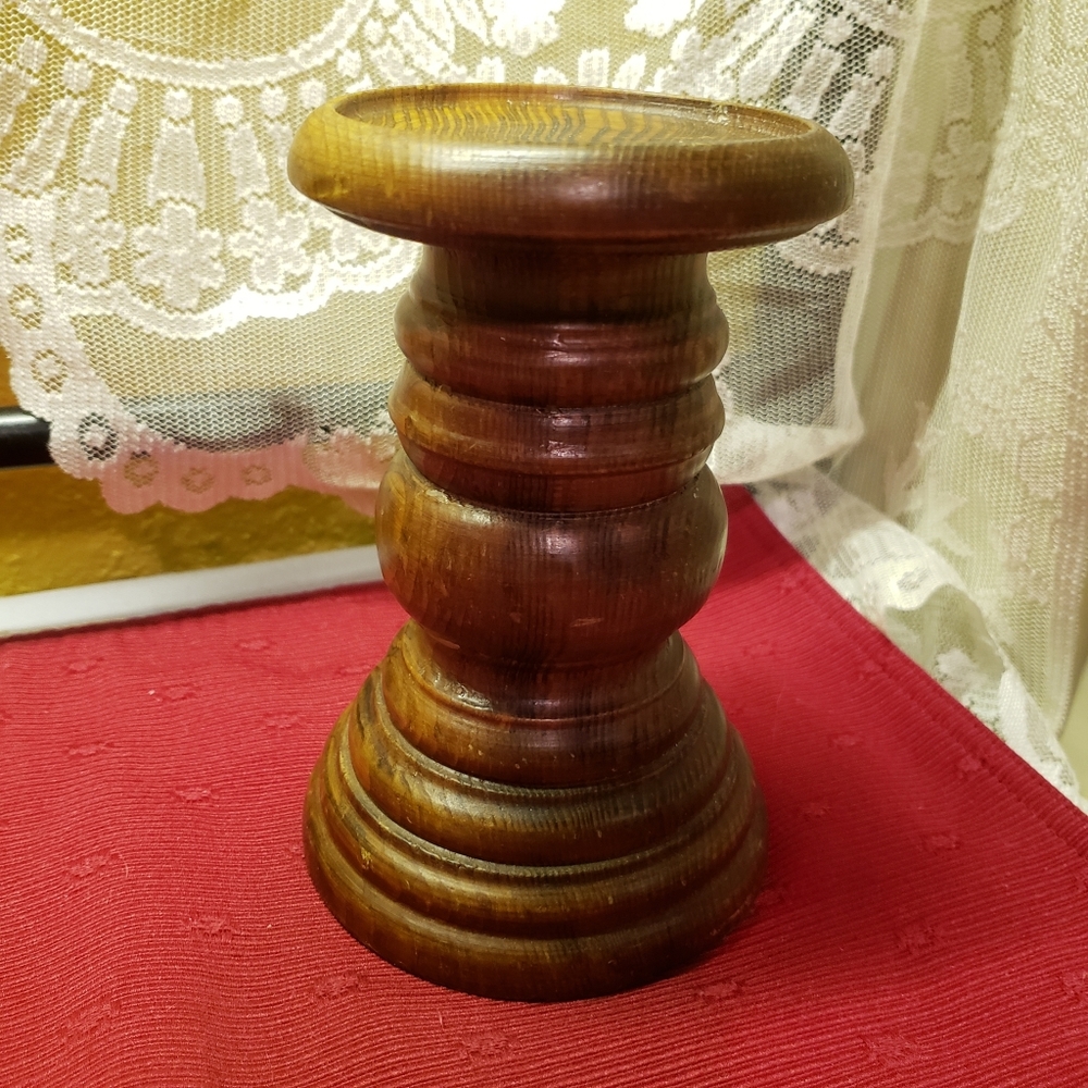 NWT Vtg Candle & Wooden Pedestal/Holder Lewis & Clark - Picture 12 of 14